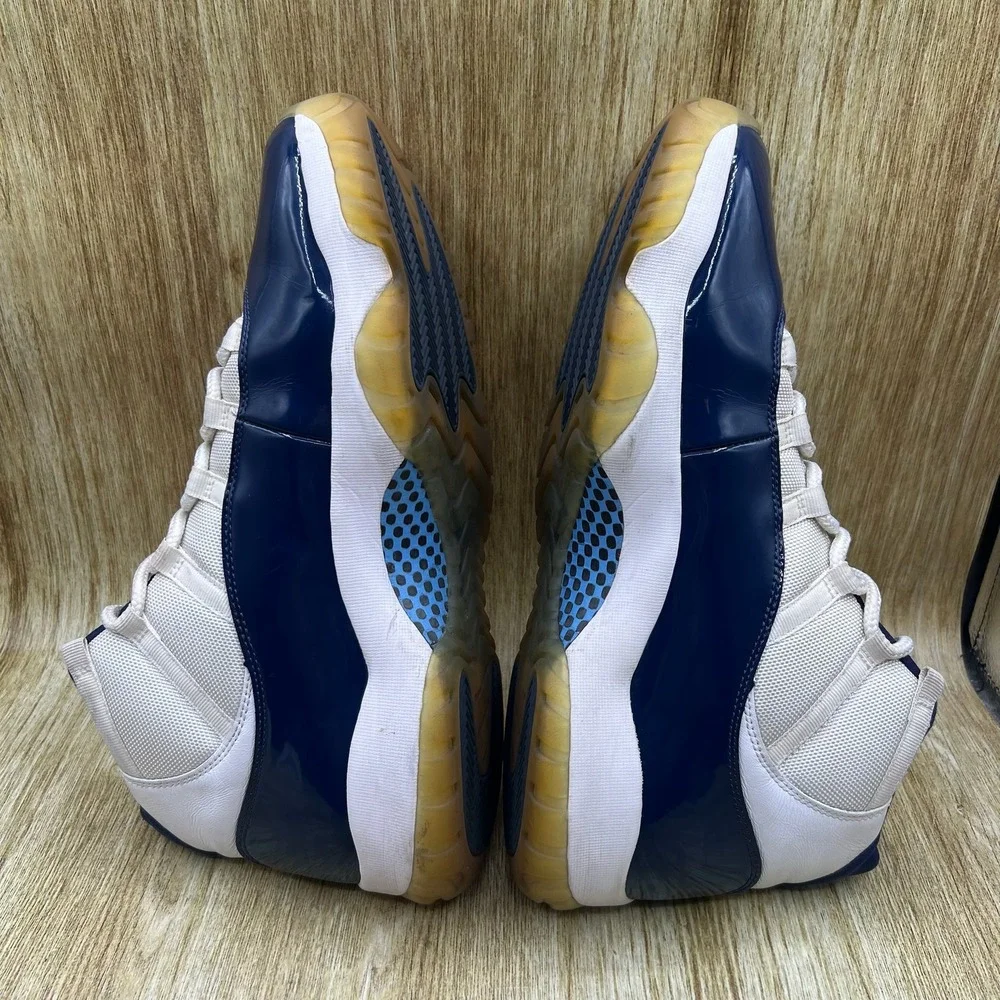 Nike Air Jordan 11 Retro Win Like 82 Men's Size 14 White Navy Blue 378037-123